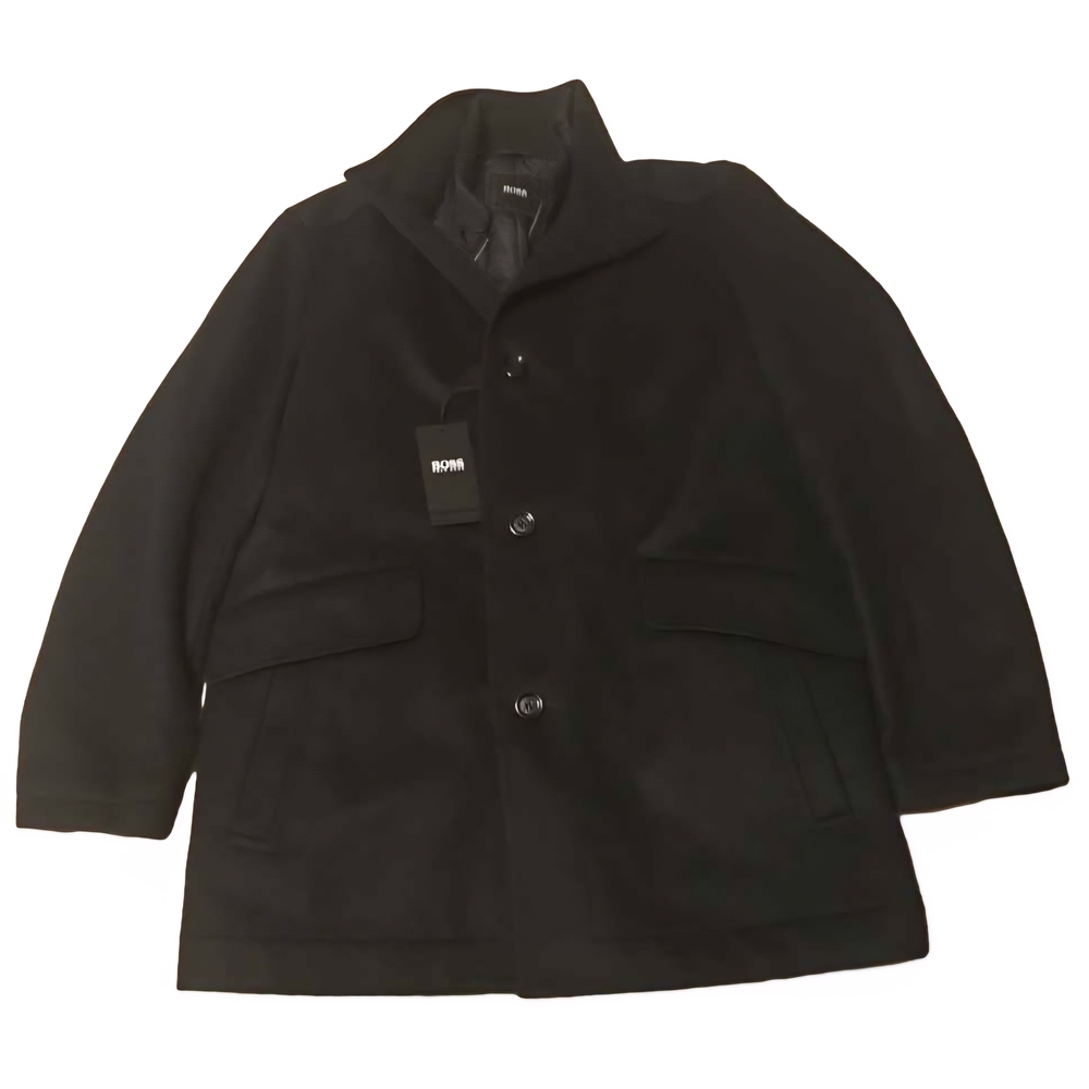 Hugo Boss Men's Black Pea Coat, Sz XL